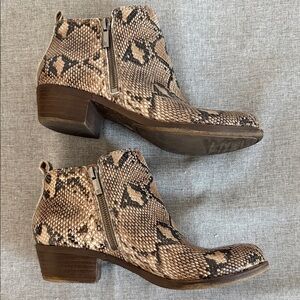 Lucky brand Snakeskin Ankle Boots